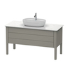 Duravit Luv LU946601717 Консоль из кварцевого камня толщина 20 мм, с 1-м вырезом, 20x1388x595 цвет Белый структурный