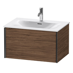 Duravit XViu XV40330B221 Тумба подвесная 610x800x480мм, для раковины #234473, 1 ящик, цвет: walnut dark/черный матовый фото