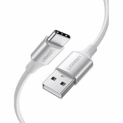 Кабель  UGREEN US288 (60129) USB-A 2.0 to USB-C Cable Nickel Plating Aluminum Braid 0.25m - White