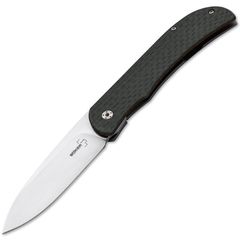 Фото Нож складной Exskelibur I Carbon Fiber, Titanium Frame Lock, сталь CPM-S35VN Satin Plain, рукоять карбон/титан, Boker Plus 01BO135