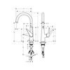 Hansgrohe Talis M51 72812000 Смеситель для кухни с С-образным изливом
