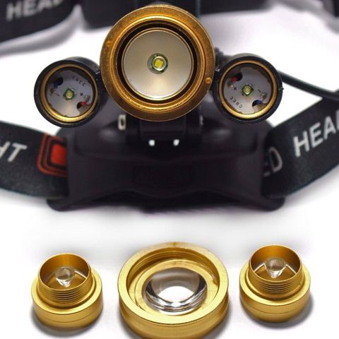 Налобный аккумуляторный фонарь с зумом Boruit HL-006
