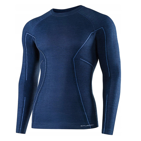 Термобелье мужское Brubeck Active Wool рубашка синяя