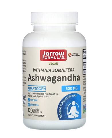 Jarrow Formulas ашваганда, 300 мг, 120 растительных капсул