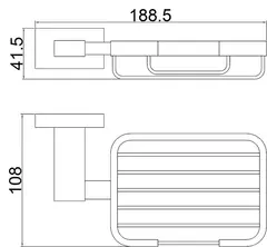 Мыльница металлическая BELZ B90402-1, графит