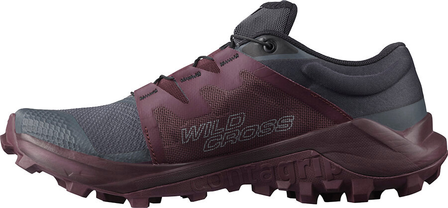 Женские кроссовки для бега Salomon Wildcross бордовые - 6