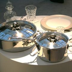 Ковш 20см (3,5л), крышка с посеребренной декорированной ручкой, PRIMA RUFFONI Opus Prima арт. A20 Ruffoni