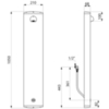 Delabie 452310 Душевая панель TEMPOMATIC с батареей 6V, алюминивое покрытие, скрытый подвод