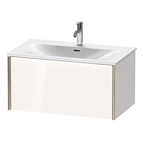 Duravit XViu XV40340B122 Тумба подвесная 610x800x480мм, для раковины #234483, 1 ящик, цвет: белый глянцевый/champagne matt