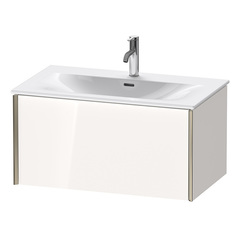 Duravit XViu XV40340B122 Тумба подвесная 610x800x480мм, для раковины #234483, 1 ящик, цвет: белый глянцевый/champagne matt фото