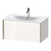 Duravit XViu XV40340B122 Тумба подвесная 610x800x480мм, для раковины #234483, 1 ящик, цвет: белый глянцевый/champagne matt