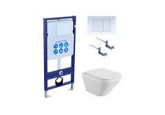 Aquatek Лира SET AQUATEK ЛИРА-009 4В1 Инсталляция с унитазом и клавишей, цвет: белый фото