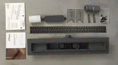 Трап линейный для пола, боковой слив, черный MCH CH850/50HC