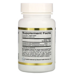 California Gold Nutrition, CoQ10 (100 мг) с PQQ (10 мг), 60 вегетарианских капсул
