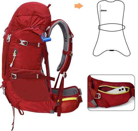 Картинка рюкзак туристический Nevo Rhino 8814-nw red - 5