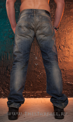 Robin's Jean | Джинсы мужские Marlon Straight D5471IND синие сзади