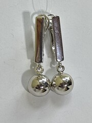 Шарики 0,95/1 (серьги из серебра)
