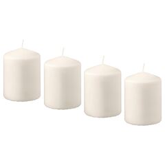 Набор свечей IKEA HEMSJO (ХЕМШЁ), Натуральный, 15 часов, 4 шт