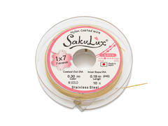 Тросик ювелирный 0,30мм, "SakuLux" (СакуЛюкс), цвет золотой