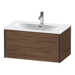 Duravit XViu XV40340B221 Тумба подвесная 610x800x480мм, для раковины #234483, 1 ящик, цвет: walnut dark/черный матовый фото
