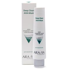 Маска для лица очищающая с глиной и АНА-кислотами Deep Clean AHA-Mask, 100мл, ARAVIA Professional