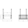 Gessi Binario 61004#299 Профиль линейный 460 мм., для 2 модулей, установка Shift-Fix, цвет Black XL