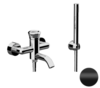 Remer Element ET02NO Смеситель для ванны душа, с держателем и ручным душем, цвет: черный матовый