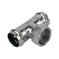 Пресс-тройник из нержавеющей стали ДУ-22mm*1/2 с внутренней резьбой TIM ZTI.532.220422