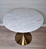 Стол обеденный белый Tulip Marble Brass — фото 5