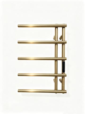 Полотенцесушитель электрический REIN Double Classic 5-Brushed Gold правый 580*400 мм