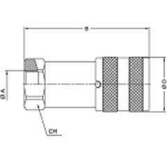 БРС FF FIRG BSP 1/4" - D1/4" Розетка VERSO
