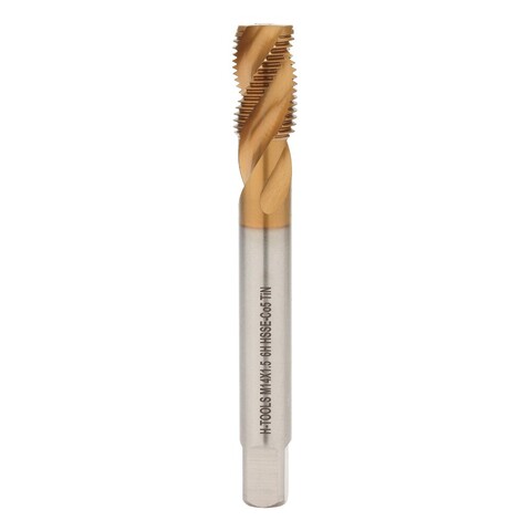 Метчик М14х1,5 (Машинный, винт.) DIN374 HSSE-TiN 6h C/2-3P R45 100мм a=9,0 H-Tools 513X01-D2-0141