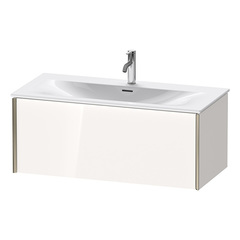 Duravit XViu XV40350B122 Тумба подвесная 610x800x480мм, для раковины #234410, 1 ящик, цвет: белый глянцевый/champagne matt фото