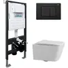 Abber Rechteck AC1201-AC0105-AC0120MB Комплект: подвесной Унитаз с инсталляцией AC0105 и кнопкой AC0120MB