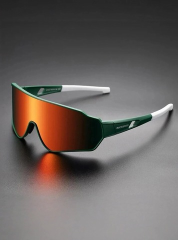 Картинка очки спортивные Rockbros 1016 green-orange - 7