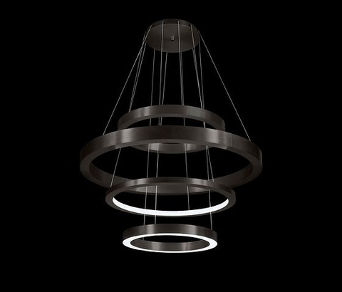 люстра реплика Light Ring Lamp by HENGE style ( 4 rings ) dark brass