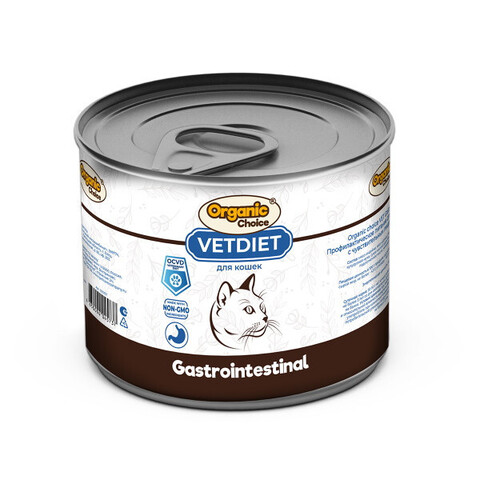 Organic Сhoice VET Gastrointestinal консервы для взрослых кошек с чувствительным пищеварением 240 гр