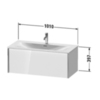 Duravit XViu XV40350B122 Тумба подвесная 610x800x480мм, для раковины #234410, 1 ящик, цвет: белый глянцевый/champagne matt