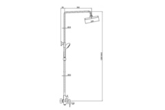 ДУШЕВАЯ КОЛОННА СО СМЕСИТЕЛЕМ ДЛЯ ВАННЫ C ПОВОРОТНЫМ ИЗЛИВОМ BRAVAT OPAL R  F6125183CP-A2-RUS