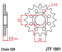 Звезда ведущая KTM Husaberg Husqvarna Betamotor JTF1901.13SC