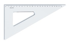 Угольник KOH-I-NOOR 60/250, прозрачн.пластик, 744750, пакет с подвесом