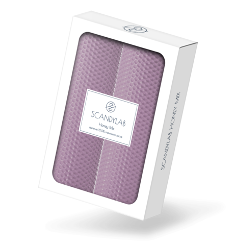 Набор из 2 натуральных свечей SCANDYLAB Honey Mix Light lavender