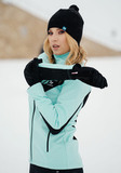 Женский утеплённый лыжный костюм Nordski Base Mint-Black с высокой спинкой