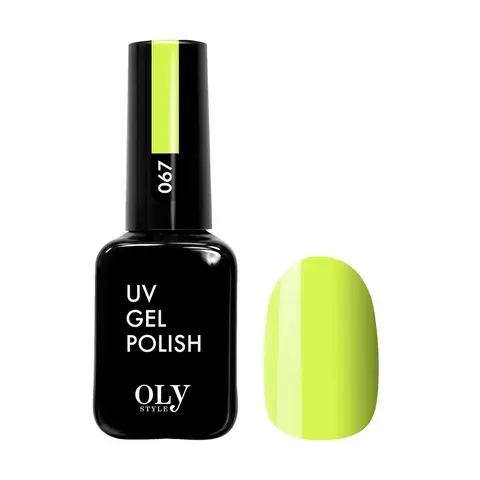 OLYSTYLE Гель-лак для ногтей тон 067 неоновый желтый