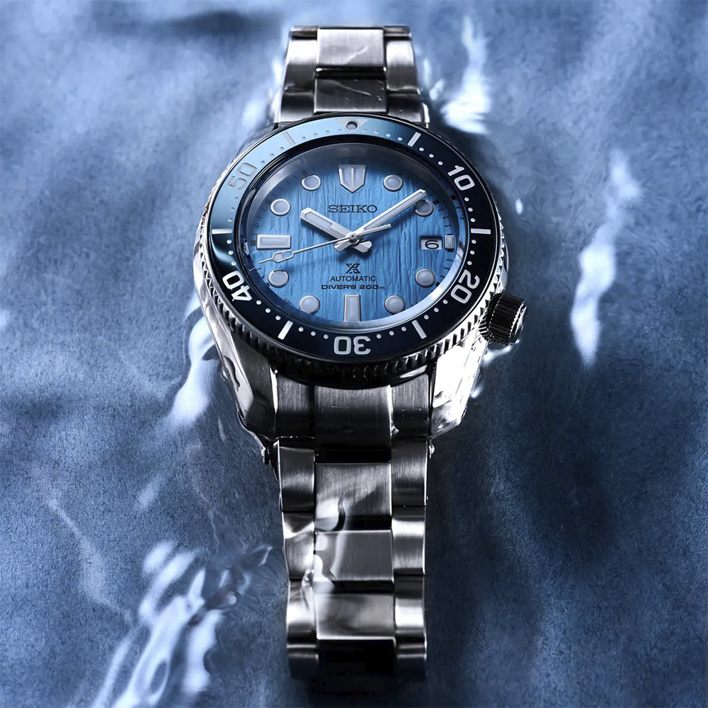 Seiko SPB299J1 Save the Ocean с ледниково-голубым циферблатом