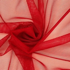 Сетка трикотажная эластичная. Цвет- Красный, 1,25м