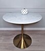 Стол обеденный белый Tulip Marble Brass — фото 6