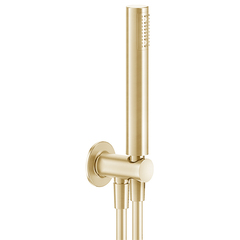 Gessi Inciso 58123#246 Душевой комплект, + вывод, держатель, шланг 1,50 м и душевая лейка, цвет: золото фото