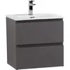 BelBagno KRAFT 39-500/390-2C-SO-GSO База под раковину подвесная с фрезерованными ручк. по всей дл. фасада с 2 выкатн. ящ.,Темно-Серый Мат.,500x395x500