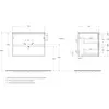 BelBagno KRAFT-700-2C-SO-CO База под раковину подвесная с фрезерованными ручками по всей длине фасада с двумя выкатн. ящ., Бежевый Мат., 700x455x500